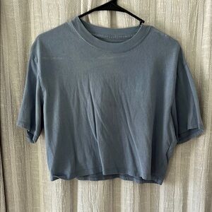 Abercrombie and Fitch blue cropped tee